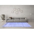 thumbnail image 3 of Ahgly Company Indoor Rectangle Trellis Blue Modern Area Rugs, 4' x 6', 3 of 4