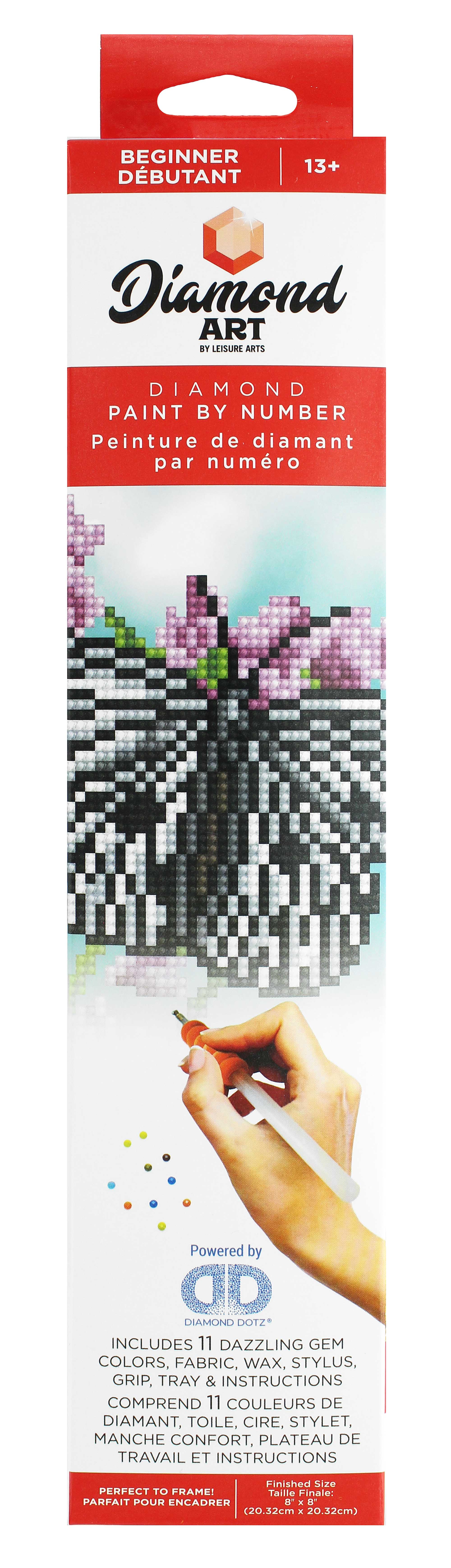 56765 Diamond Art Kit 8x8 Beginner Rice Paper Butterfly