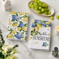 thumbnail image 5 of Sm:)e Hello Sunshine Lemon Hydrangea Summer Kitchen Dish Towels 18x26 Inch Set of 2, 5 of 7