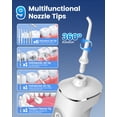 thumbnail image 3 of JTF Cordless Water Flosser for Teeth: 3 Modes & 10 DIY Pressure Levels Portable Oral Irrigator for Braces & Sensitive Gums with 9 Tips & 300ML Tank, Rechargeable Electric Dental Pick for Home Travel, 3 of 10
