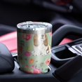 thumbnail image 4 of 30oz Basset Hound and Pioneer Flower Tumblers Stainless Steel Tumbler with Lid and Straw,Vacuum Insulated Double Wall Travel Tumbler Cups Mug with Cleaning Brush for Coffee,Tea, 4 of 7