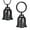 Black, variant on 2PCS Set [ Necklace + Keychain ]Cross Motorcycle Soundable Bell Urn Pendant Cremation Jewelry for Ashes Holder Memory Necklace Memorial Jewelry Keyring Keychain