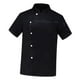 thumbnail image 5 of Chaqueta , parte superior de manga corta, ropa de camarera de cocina transpirable, chaqueta ligera, para restaurante, industria , negro Negro L Sunnimix Chaquetas de cocinero, 5 of 8