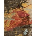 thumbnail image 1 of Ahgly Company Machine Washable Indoor Rectangle Abstract Saffron Red Area Rugs, 2' x 3', 1 of 7