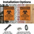 thumbnail image 3 of Biohazard With Symbol OSHA WARNING Rigid Plastic Sign 18 Inch x 12 Inch - 10 Pack, 3 of 8