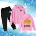 thumbnail image 2 of Gaexia Kids Sweatsuit Sweat Suits for Boys Hoodie Pullover Tops Pants Warm Up Suit Printed Hoodie Sets 2 Pieces Boys Tracksuit Set 14-16 Athletic Clothes,Pink,4-5 Years, 2 of 4