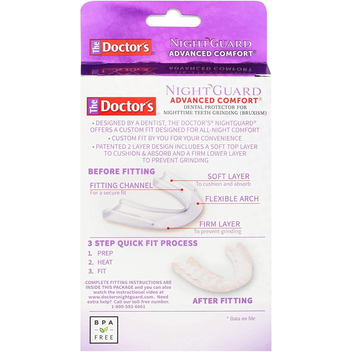 "The Doctors NightGuard Advanced Comfort Dental Protector for Teeth Grinding, by Doctors"