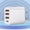 White, variant on Linjieee Auto Shut off USB+C Wall Mount Phone Charger Portable Fast Charger For Smart Devices Such As Phones, Computers