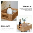 thumbnail image 5 of Rattan Storage Basket Woven Bin Sundries Organizer Hamper Bins Water Tank Grocery Fruit Baskets, 5 of 6