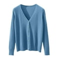thumbnail image 4 of Hessimy Women's Sweater Cardigan Open Front Lightweight Cardigan Long Sleeve Cardigans with Pockets(Blue,XL), 4 of 4