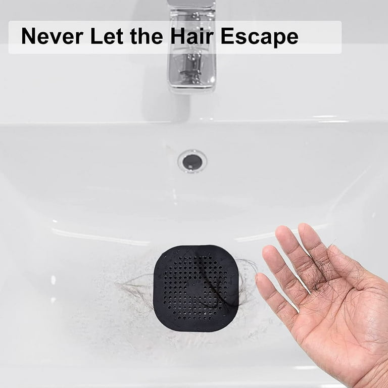 2 Pack Drain Hair Catcher Durable Silicone Drain Cover Sink Drain Strainer  Hair Stopper for Shower Kitchen Bathroom Tub Pure White