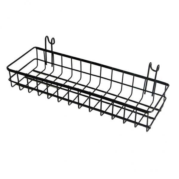 6xMetal Cesta de Almacenamiento para Colgar en La Pared Estante Estante Organizador Adornos para El Hogar SM SunniMix Cesta de almacenamiento de montaje en pared