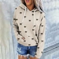 thumbnail image 2 of Levmjia Womens Hooded Sweatshirts Fashion Long Sleeve Printing Crewneck Tops Soft Breathable Casual Work Home Relaxation Daily Wear, 2 of 5