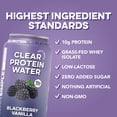 thumbnail image 2 of Clean Simple Eats Clear Whey Protein Water, Blackberry Vanilla, Gluten Free, Zero Added Sugars, 20g Protein, 12 Count, 2 of 8