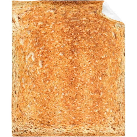 Toast Blanket Bread Food Throws Funny Gift for Kid Girl Boys Lightweight Fleece Throw Novelty Realistic Super Soft Comfy Gifts for Teen Women Men Flannel Bedding Sheet Blankets for Couch Sofa,50"x40"