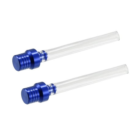 Unique Bargains 2 Pcs Blue Gas Universal Cap Air Vent Hose Tank Breather Two Way Valve Tube for Dirt Bike Motorbike