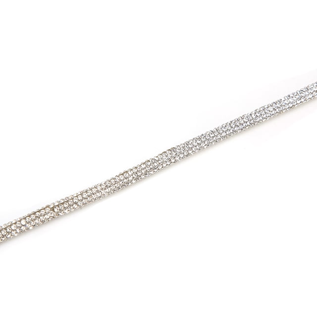 Cuerda de tubo con diamantes de imitación, cinta de cuerda de tubo con diamantes de imitación, accesorios de costura para ropa, accesorios para vestidos de