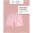 thumbnail image 3 of Jessica Simpson Stretch Denim Shorts for Girls, Washed Vintage Style Jean Shorts, 3 of 6