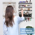 thumbnail image 6 of QILICHZ Wall Jewelry Organizer 3Pcs Jewelry Organizer Wall Mounted Hanging Jewelry Organizer White, 6 of 7