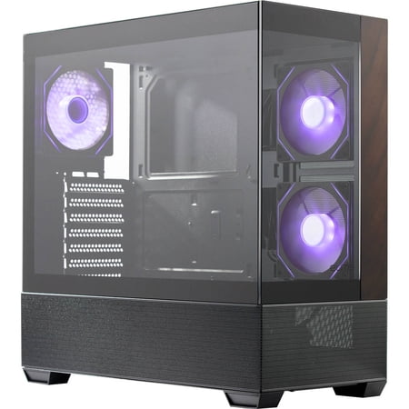 Cooler Master E690KHNNS00 Elite 690 ATX Mid-Tower PC Case with Wood Front - Black