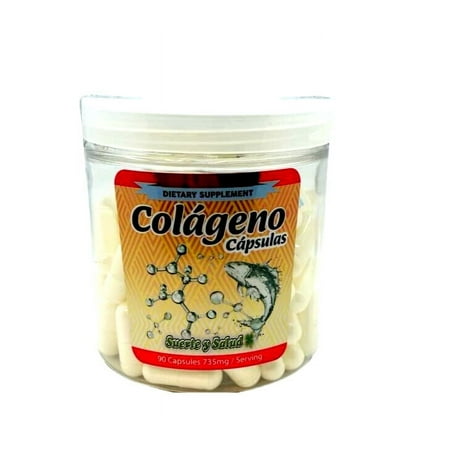 Colageno (Collagen) 90 Capsulas 735mg 100% Natural