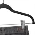 thumbnail image 2 of 10 Pack Clothes Hangers With Clips, Black Velvet Hangers Use For Skirt And Pants, 2 of 4
