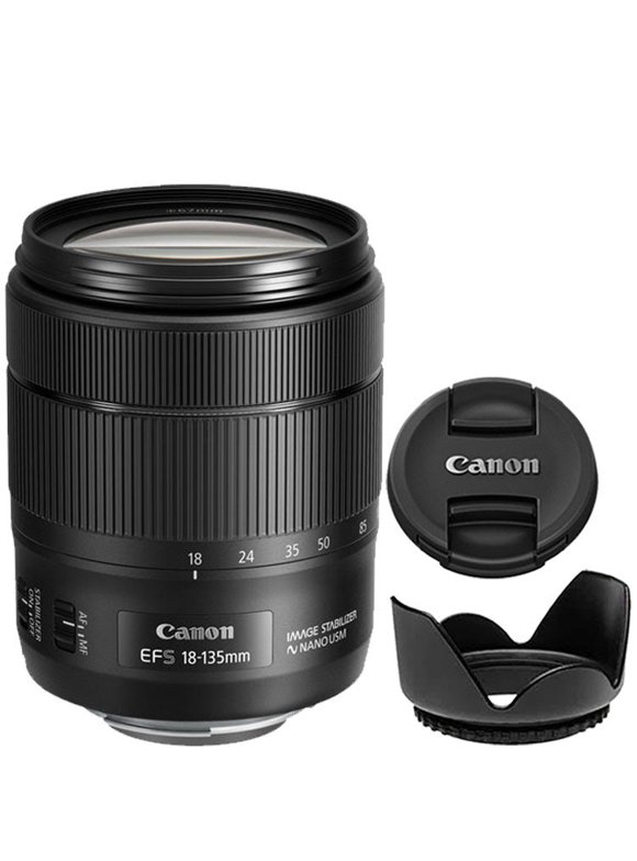 Canon EF-S 18-135mm f/3.5-5.6 IS USM Lens (White Box) + Hood