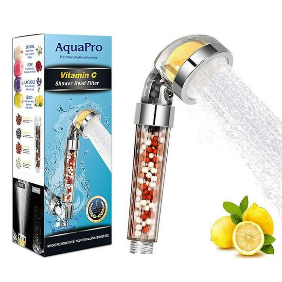 Filtered Shower Head - Fluoride & Chlorine Shower Filter Softens Hard Water