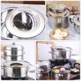 thumbnail image 3 of 1pc Stainless Steel Steamer Rack Steaming Pot Tray Round Steamer Stand (Silver), 3 of 7