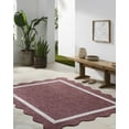 thumbnail image 5 of Hauteloom Varro Living Room, Bedroom Patio Outdoor Area Rug - Traditional - Burgundy, Cream - 9'2" x 12', 5 of 8