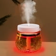 thumbnail image 3 of Ice Flower Glass Aroma Humidifier 400ml, Silent Cool Mist Essential Oil Diffuser with 7 Color LED Lights, Portable Night Light USB Humidifier for Bedroom Hotel Office School Home, 3 of 3