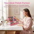 thumbnail image 4 of 3 Layer Heart Nail Polish Rack, Cosmetic Display Stand Holder Organizer for Home Vanity or Salon, Pink, 10.2in x 4.9in x 5.9in, 4 of 6