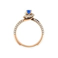 thumbnail image 3 of Brilliant Cut Sapphire CZ Swirl Halo Ring 14K Rose Gold, 3 of 8