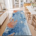 thumbnail image 3 of 2'x6' Rug Runners for Hallways Kitchen, Orange Navy Blue Coral Non Slip Entryway Beside Floor Carpet Runner, Summer Beach Coastal Ocean Ombre Washable Laundry Room Bedroom Throw Rugs Mat, 3 of 8