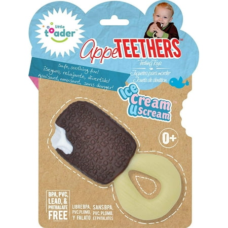 Sofa Ice - Teething Toys - Soft Silicone Fun Dessert Shaped BPA Free Teethers (Ice Cream), 100% Food Grade Silicone By Little Toader