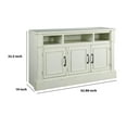 thumbnail image 5 of Saltoro Sherpi Wooden Frame TV Stand with 3 Open Compartments and 3 Doors, White, 5 of 5