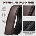 thumbnail image 3 of Men's Ratchet Belt Replacement Strap Only, PU Leather Strap for Automatic Buckle, Cut to Fit 31"-61" Waist, Black Brown - TRISJEM, 3 of 8