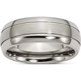 thumbnail image 1 of Titanium Brushed And Polished 8mm Grooved Band (Size 12) Made In China tb30-12, 1 of 5