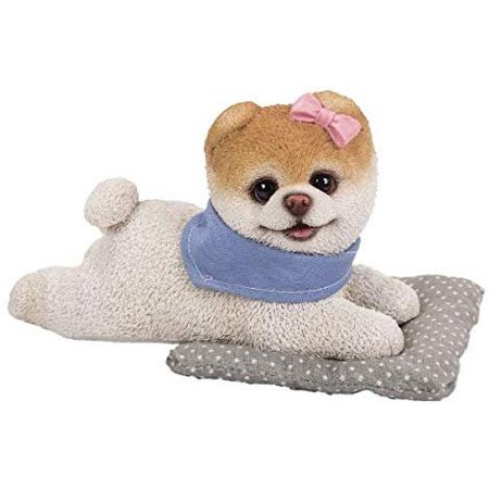 Pacific Giftware Pt Short Hair Ribbon Bow Tie Boo Dog On Pillow
