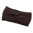 thumbnail image 1 of Qarigey Diadema de ganchillo, banda para el sudor transpirable deportiva, orejeras suaves elásticas, accesorios para el cabello, diadema Accesorio para el cabello Café, 1 of 6