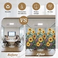 thumbnail image 5 of Sunflower Window Privacy Film, Modern Oil Painting Summer Botanical Floral Static Cling UV Sun Blocking Tint Film Heat Control Windows Films for Bedroom Bathroom, Window Stickers 29.5"x78.7", 5 of 7