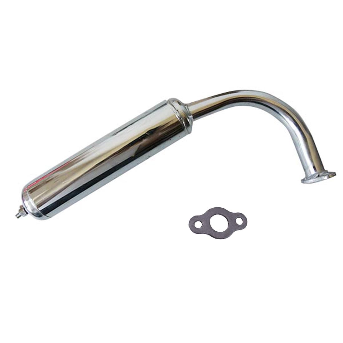 40mm Chrome Silver Muffler Exhaust Pipe for 49cc 50cc 60cc 66cc 80cc