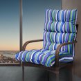 thumbnail image 1 of Outdoor Seat/Back Chair Cushion, High Back Patio Chair Cushions, Patio Chair Cushion for Indoor, Outdoor, Home, Blue Stripes, 1 of 8