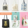 thumbnail image 6 of Cotton Canvas Tote Bags; Reusable Grocery Bags; Shopping Bags; Gift Bags; Canvas Bags; DIY Tote Bags (Gray), 6 of 9