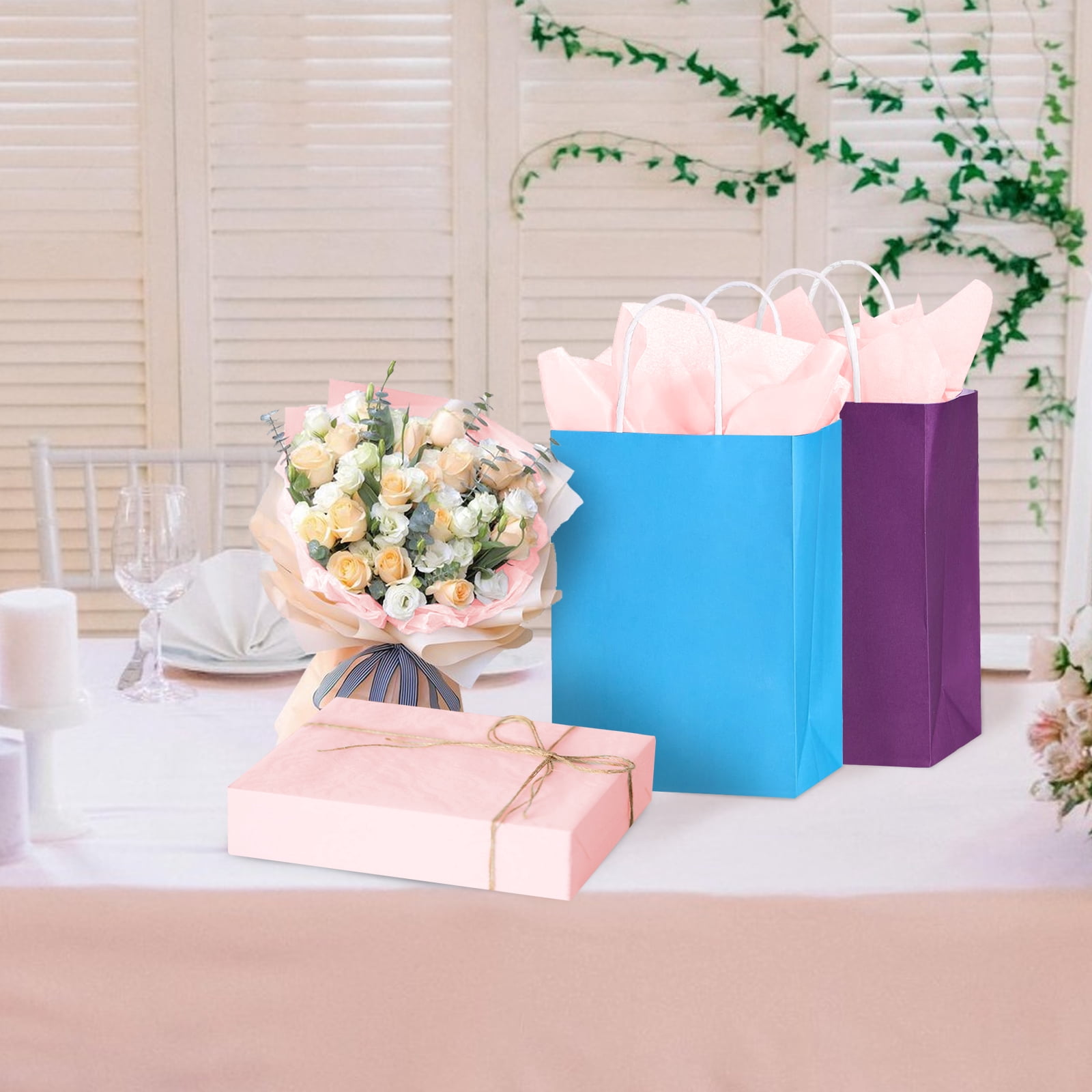 150 Pack Pink Gift Tissue Paper Bulk - 14" x 20" Small Sheets for Packaging, Wedding Favors, Floral Wraps and Arts & Crafts Projects, Pink