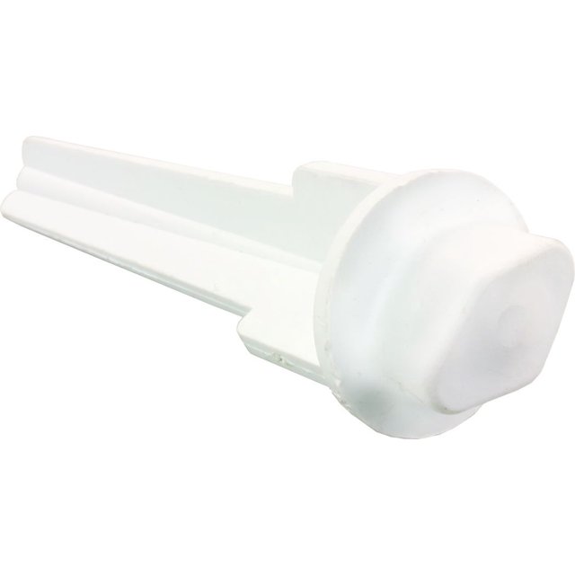 JR Sink Drain Stopper 95335 Fits 1-3/8 Inch Molded Sink Opening; 1-7/16 Inch Diameter x 4 Inch Length; Rubber; White; Single