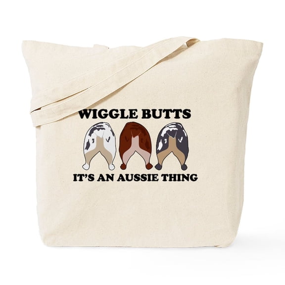 CafePress - Aussie Wiggle Butts Tote Bag - Unisex Canvas Tote Bag, Beige, 1-Piece