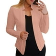 thumbnail image 1 of Ladies Work Suit Solid Color Blazer Single Breasted Outwear Button Down Pockets Jacket Comfy Loose Blouse V Neck Cardigan, 1 of 7