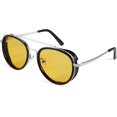 thumbnail image 1 of Gafas de sol retro steampunk redondas steampunk con doble puente A, 1 of 5