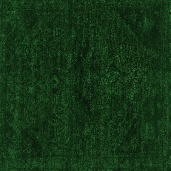 Ahgly Company Indoor Square Persian Green Bohemian Area Rugs, 5' Square